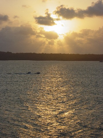 Sunset near Panama Canal